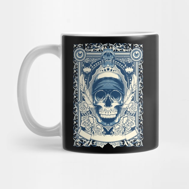 Skull Gothic death skeleton scary gift by LutzDEsign